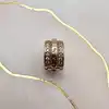 charm pandora clip lignes pavé et logo scintillant blanc
