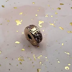 charm pandora clip pavé rose