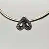 charm pandora coeur dessiné scintillant argent 925 millième (22 ct) 2,32g