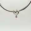 charm pandora coeur enveloppant bicolore argent 925 millième (22 ct) 1,17g