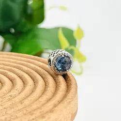 charm pandora colours scintillant bleu foncé et cristal, oxyde de zirconium  argent 925 millième (22 ct) 2,31g
