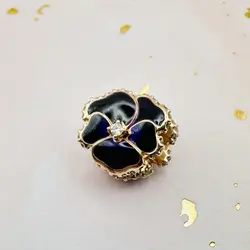 charm pandora fleur de pensée violet profond