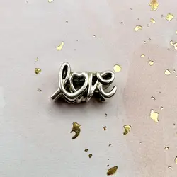 charm pandora love manuscrit  argent 925 millième (22 ct) 1,87g