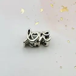 charm pandora love manuscrit  argent 925 millième (22 ct) 1,87g