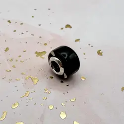 charm pandora mini murano noir argent 925 millième (22 ct) 1,97g