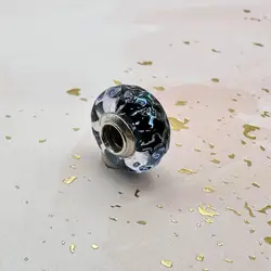 charm pandora océan verre de murano bleu foncé ondulé argent 925 millième (22 ct) 3,09 g