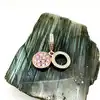 charm pandora pendant double disque rose scintillant