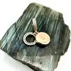 charm pandora pendant double disque rose scintillant