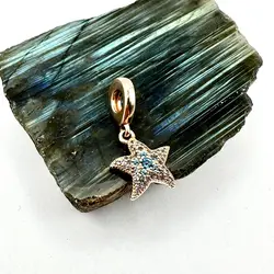 charm pandora pendant étoile de mer scintillant