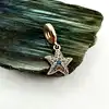 charm pandora pendant étoile de mer scintillant