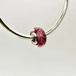 charm pandora verre de murano rose argent 925 millième (22 ct) 2,42g