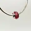 charm pandora verre de murano rose argent 925 millième (22 ct) 2,42g