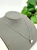 collier argent avec pendentif ours et pierres bleus t41cm argent 925 millième (22 ct) 4,85g