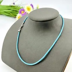 collier arthus bertrand cordon en coton huilé turquoise l41cm argent 925 millième (22 ct) 1,62g