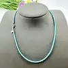 collier arthus bertrand cordon en coton huilé turquoise l41cm argent 925 millième (22 ct) 1,62g