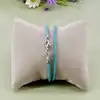 collier arthus bertrand cordon en coton huilé turquoise l41cm argent 925 millième (22 ct) 1,62g