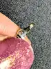 collier cable en 2 ors avec une face maille matelée et une face en maille serpent or 750 millième (18 ct) 7,44g
