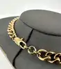 collier chaîne a.p.c. maille gourmette en laiton doré l52cm