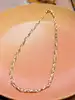 collier en 2 ors mailles mirroir et perlée tressées or 750 millième (18 ct) 7,95g