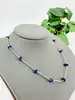 collier en argent avec pierres bleus l39,5cm argent 925 millième (22 ct) 3,80g