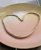 collier maille palmier en chute or 750 millième (18 ct) 21,20g