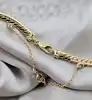 collier or centré un motif en 2 ors orné d'un rubis et de petits diamants or 750 millième (18 ct) 13,21g