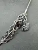 collier swarovski cadenas et clé avec cristaux