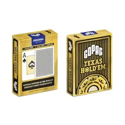copag - jeu de 55 cartes poker 100% plastique - texas hold'em - jumbo face - 2 index - plastique (résistant) et qualité profession
