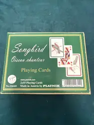 deux jeu de cartes songbird oiseau chanteur