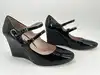 escarpins/ chaussures miu miu en cuir verni à double bride avec talons compensés