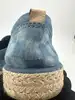 espadrilles / chaussures louis vuitton en denim damier bleu