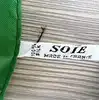 foulard balenciaga en soie vert et bleu à motif géométrique