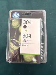 hp 304 2 - pack (3jb05ae) - pack de 2 cartouches d'encre - noir, 3 couleurs