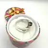 kenzo bague argent avec fleurs incrustées de couleur crème t52 argent 925 millième (22 ct) 10,41g