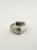kenzo bague argent avec fleurs incrustées de couleur crème t52 argent 925 millième (22 ct) 10,41g