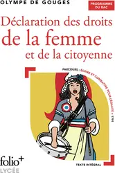 livre déclaration des droits de la femme et de la citoyenne : bac 2025