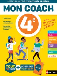 livre mon coach - toutes les matières 4e