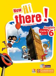 livre new hi there! : anglais - 6e ; manuel de l'élève ; programme 2016