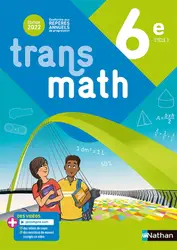 livre transmath - mathématiques 6ème - de l'élève (édition 2022)