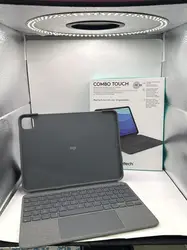 logitech combo touch - clavier et étui - avec trackpad - rétroéclairé - apple smart connector - qwertz - allemand - gris oxford - 