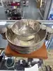 lot gamelles metal argente