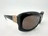 lunettes de soleil chanel 5127-b camélia strass monture noire et verres marron