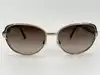 lunettes de soleil chanel camélia 4187 c.395/3b monture en métal doré et acétate écaille, verres marron dégradé