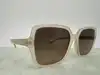lunettes de soleil chanel ch5505 carrées pour femme monture beige et verres bruns