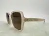 lunettes de soleil chanel ch5505 carrées pour femme monture beige et verres bruns