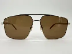 lunettes de soleil gucci gg0941s-003 en métal doré et verres marrons