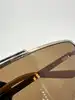 lunettes de soleil gucci gg0941s-003 en métal doré et verres marrons
