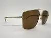 lunettes de soleil gucci gg0941s-003 en métal doré et verres marrons