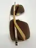 lunettes de soleil gucci gg0941s-003 en métal doré et verres marrons
