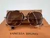 lunettes de soleil vanessa bruno zippy 01 écaille marron et métal doré
